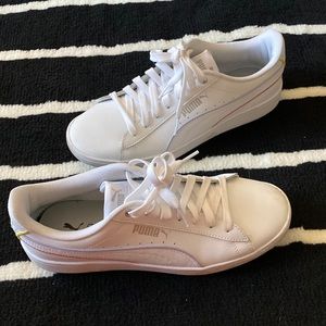 Puma White Leather Sneakers